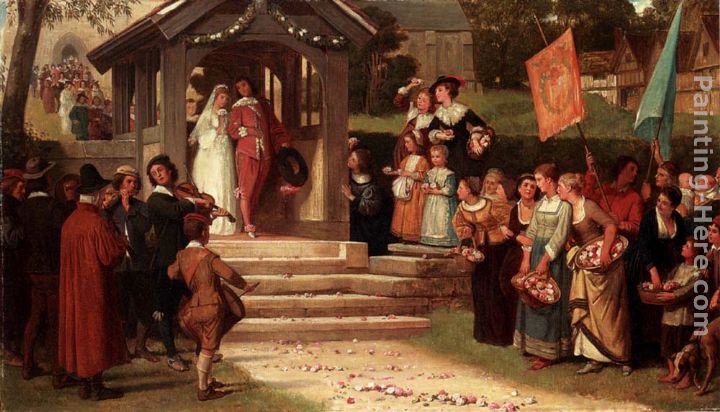 The Path Of Roses painting - William Frederick Yeames The Path Of Roses art painting